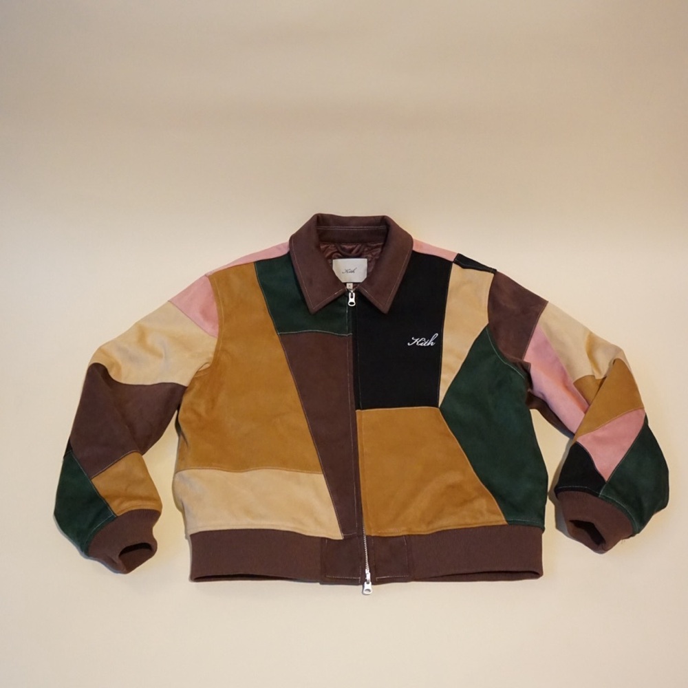 Kith Brisa Patchwork Suede Bomber Jacket - Size M… - image 1